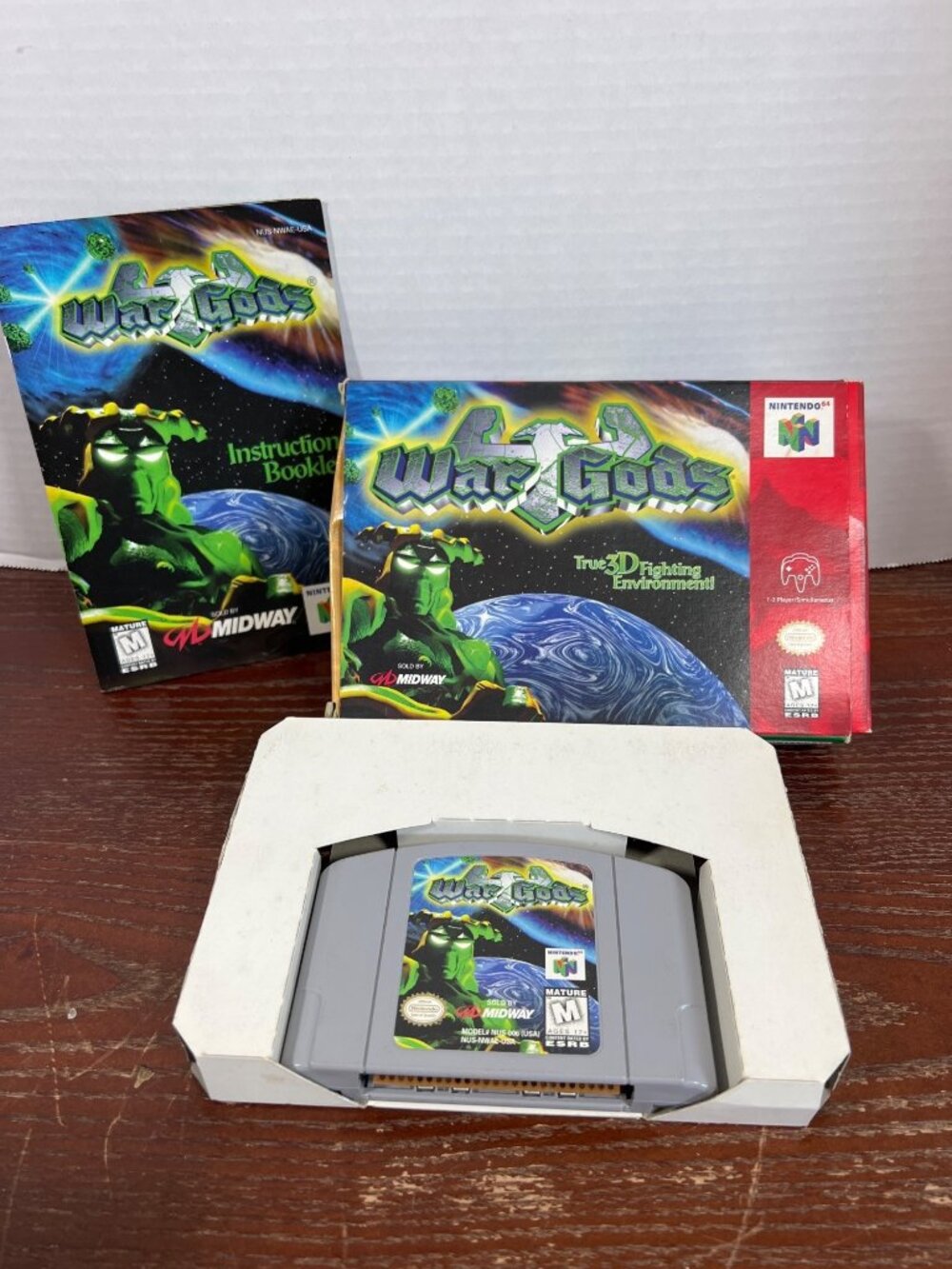 War Gods Nintendo 64 N64 Game W/ Box & Manual By Midway Tested